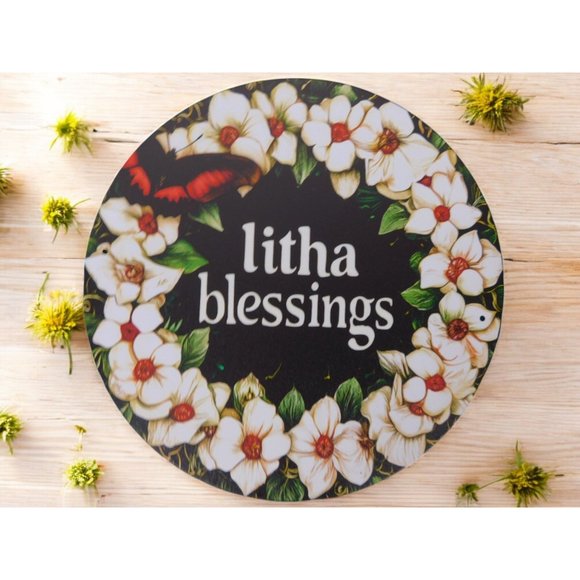 Litha Blessings Metal Tin Sign 8x8 Pagan Summer Solstice Decor - Picture 7 of 11